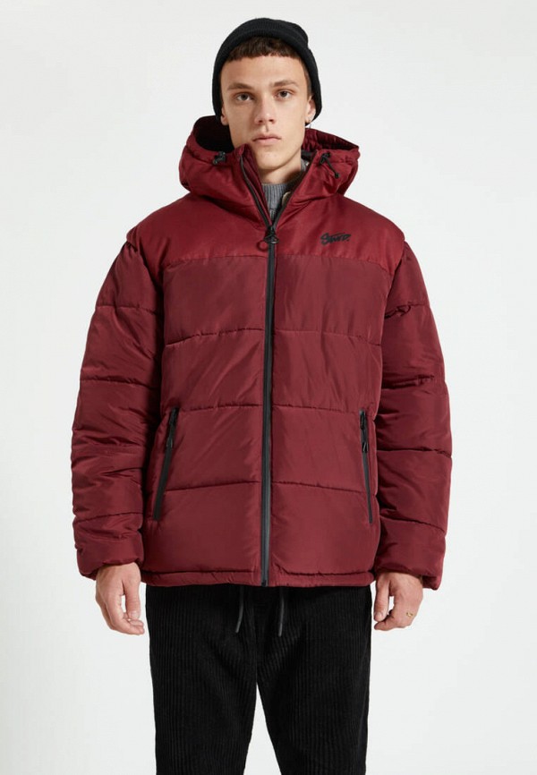 

Куртка утепленная Pull&Bear, Бордовый