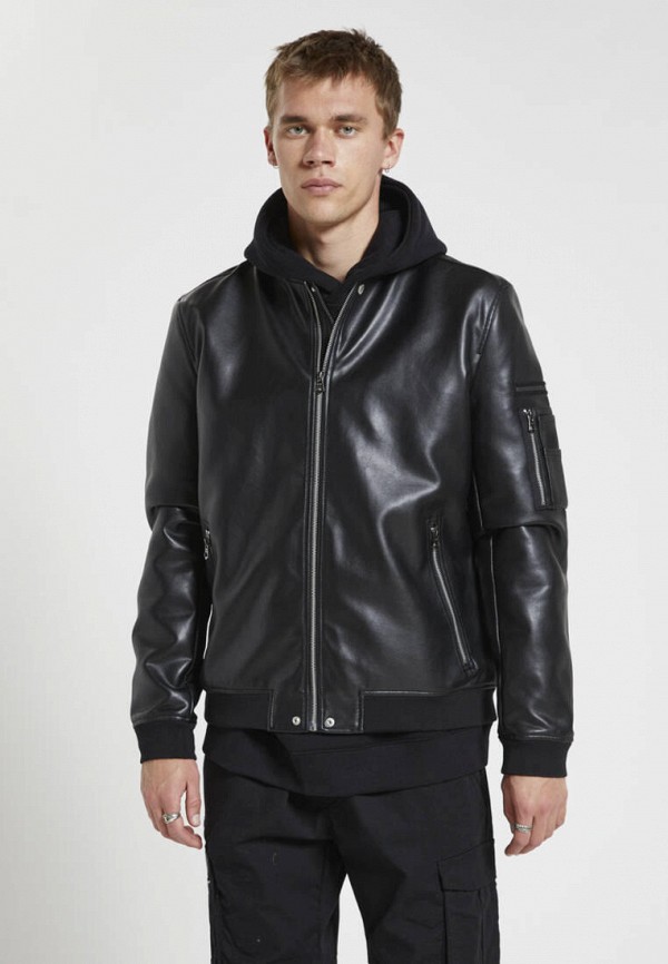 

Куртка кожаная Pull&Bear, Черный