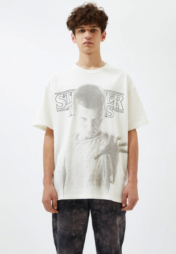

Футболка Pull&Bear, Белый, STRANGER THINGS 3, Join Life