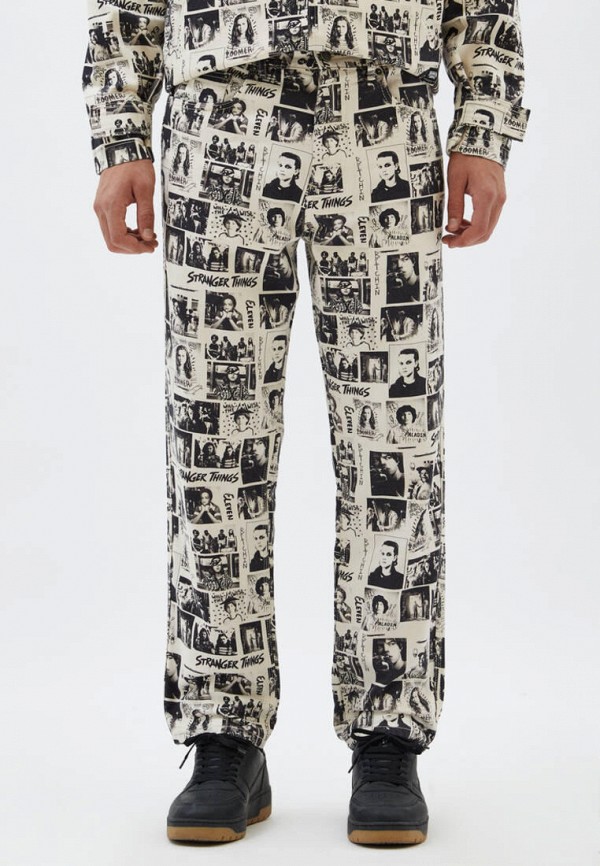 

Брюки Pull&Bear, Бежевый, STRANGER THINGS 3