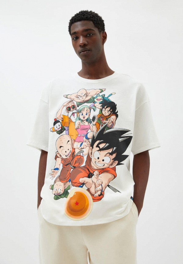 

Футболка Pull&Bear, Белый, DRAGON BALL, Join Life