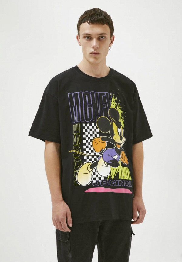 

Футболка Pull&Bear, Черный, DISNEY, Join Life