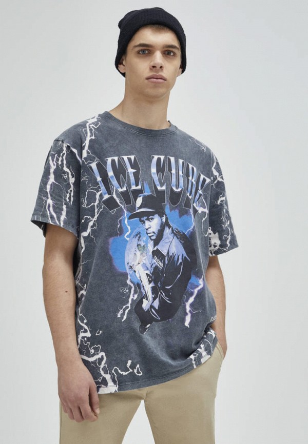 

Футболка Pull&Bear, Серый, ICE CUBE