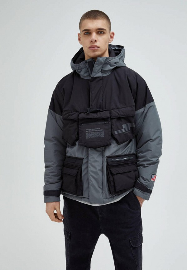 

Куртка утепленная Pull&Bear, Серый