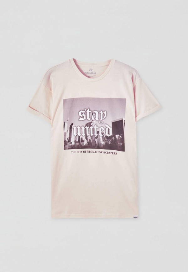 

Футболка Pull&Bear, Розовый, Join Life