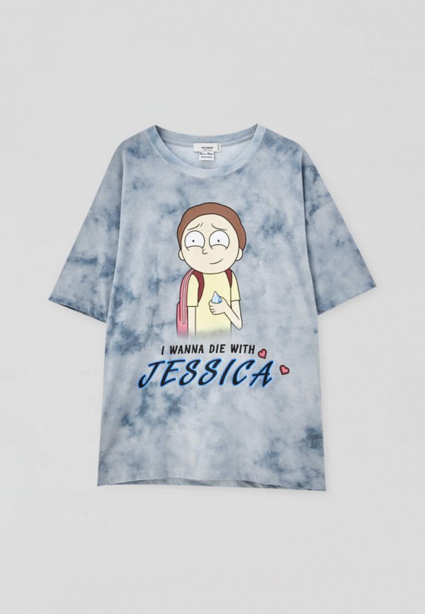

Футболка Pull&Bear, Голубой, Join life
