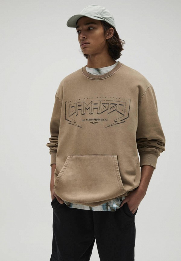 

Свитшот Pull&Bear, Коричневый, Join life