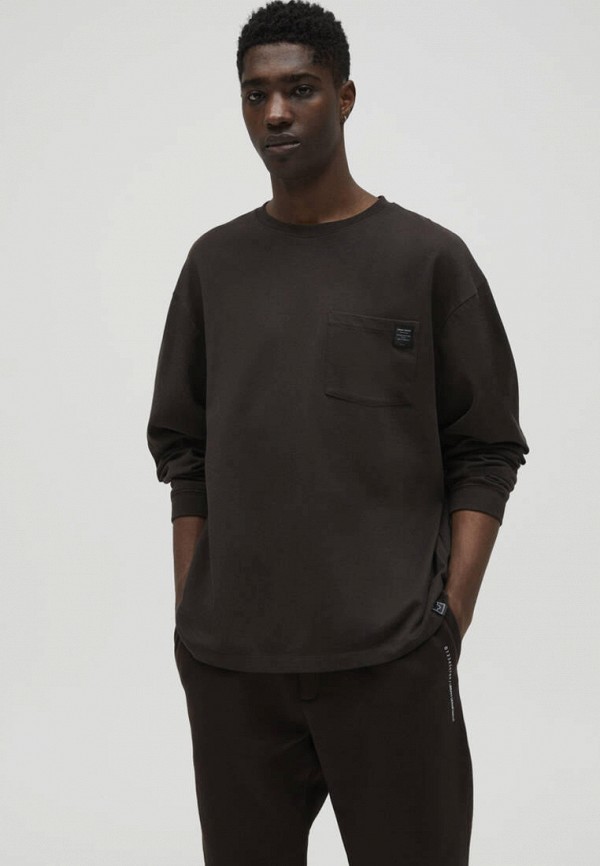 

Лонгслив Pull&Bear, Коричневый, Join Life