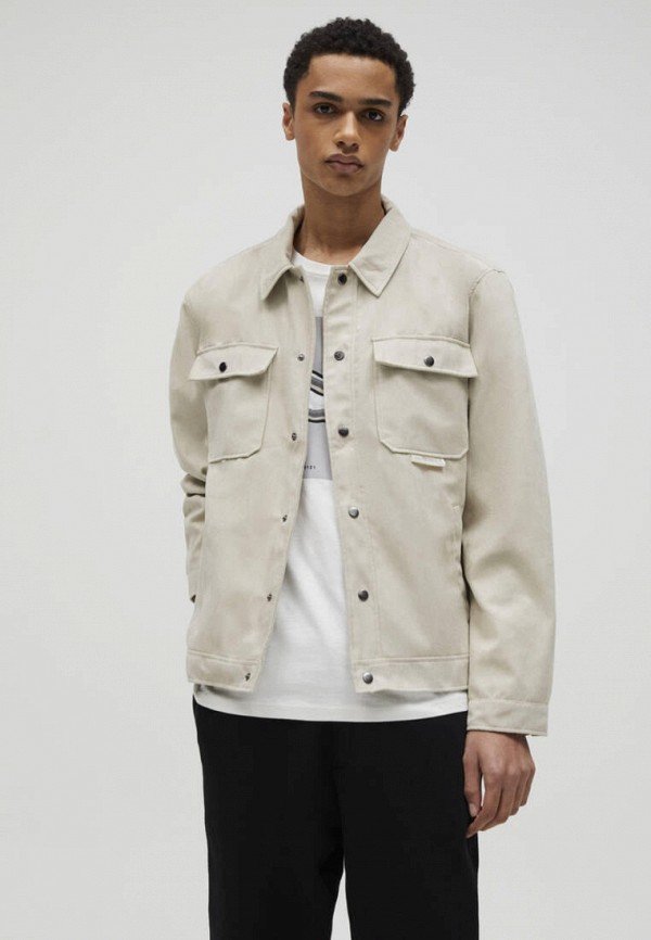 

Куртка кожаная Pull&Bear, Бежевый