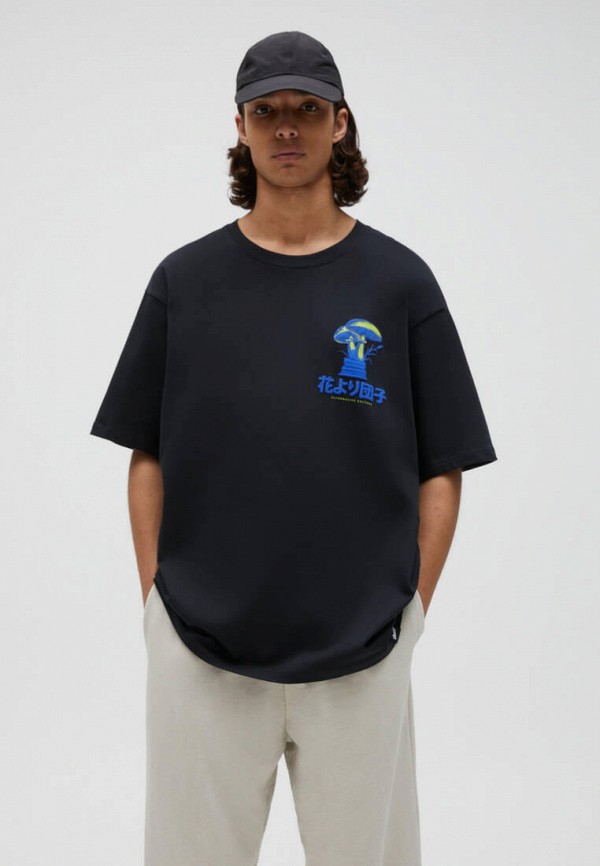 

Футболка Pull&Bear, Черный, Join life