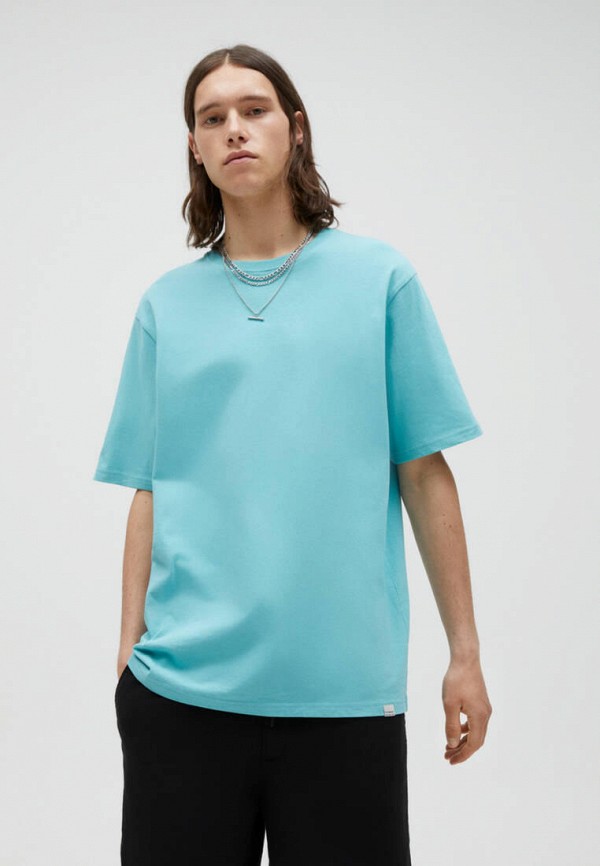 

Футболка Pull&Bear, Бирюзовый, Join Life