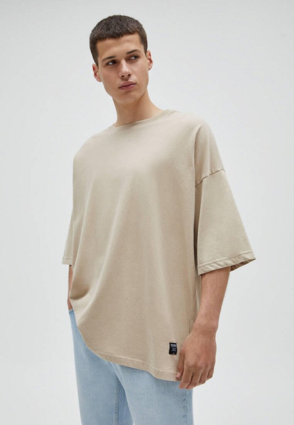

Футболка Pull&Bear, Бежевый, Join Life