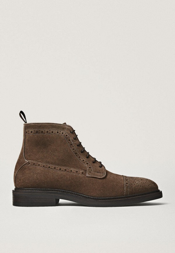 Ботинки Massimo Dutti цвет коричневый 