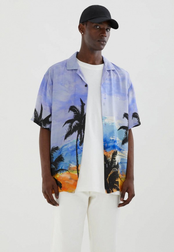 

Рубашка Pull&Bear, Фиолетовый, Join Life