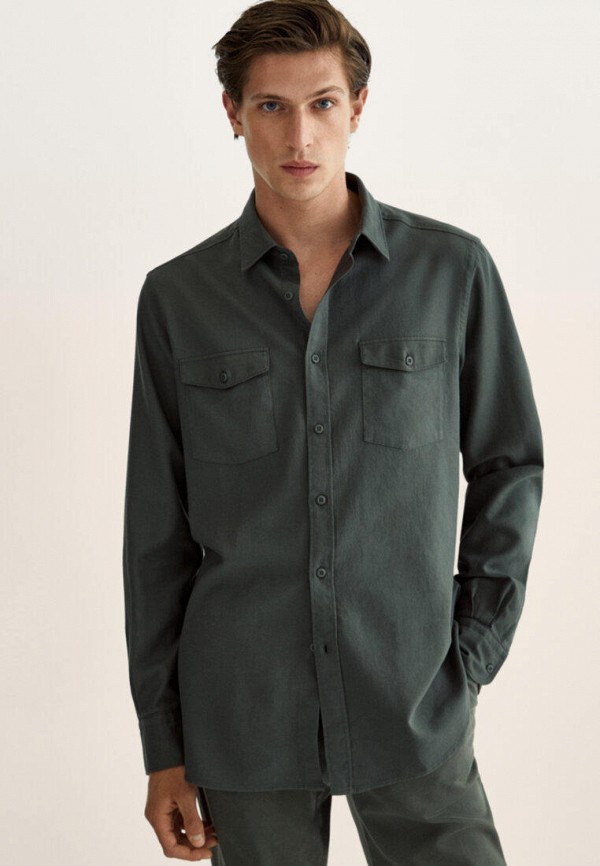 

Рубашка Massimo Dutti, Хаки