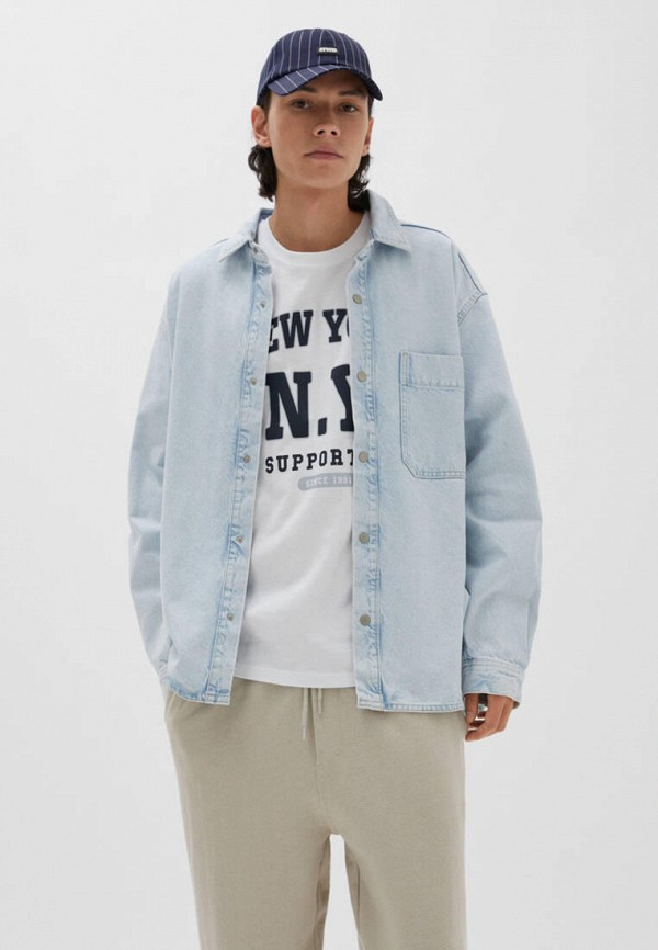 

Рубашка джинсовая Pull&Bear, Голубой