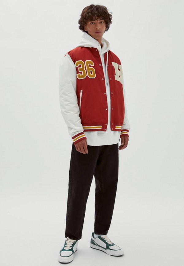 

Куртка утепленная Pull&Bear, Красный