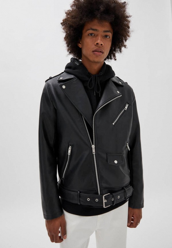 

Куртка кожаная Pull&Bear, Черный
