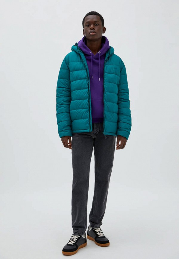 

Куртка утепленная Pull&Bear, Бирюзовый