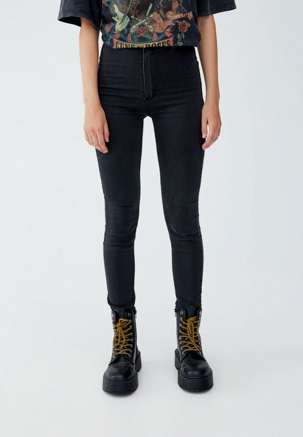 

Джинсы Pull&Bear, HIGH WAIST SKINNY, Серый