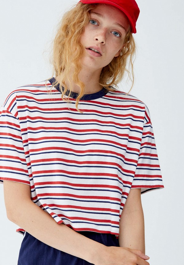

Футболка Pull&Bear, Красный, Join Life