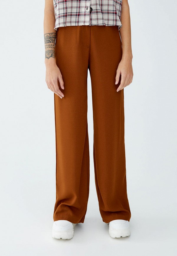 

Брюки Pull&Bear, FLARE, Коричневый