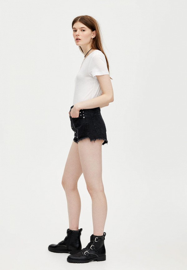 

Шорты джинсовые Pull&Bear, Черный, MOM