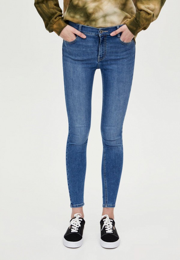 

Джинсы Pull&Bear, Синий, MEDIUM WAIST SUPER SKINNY
