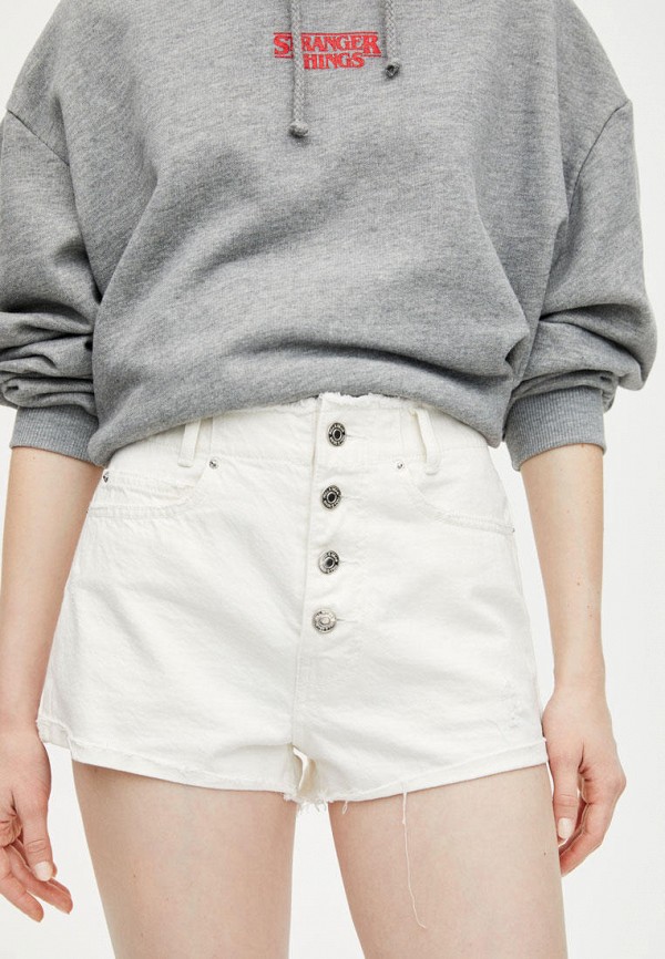 

Шорты джинсовые Pull&Bear, MOM, Белый
