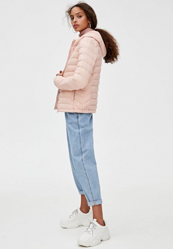 

Куртка утепленная Pull&Bear, Розовый
