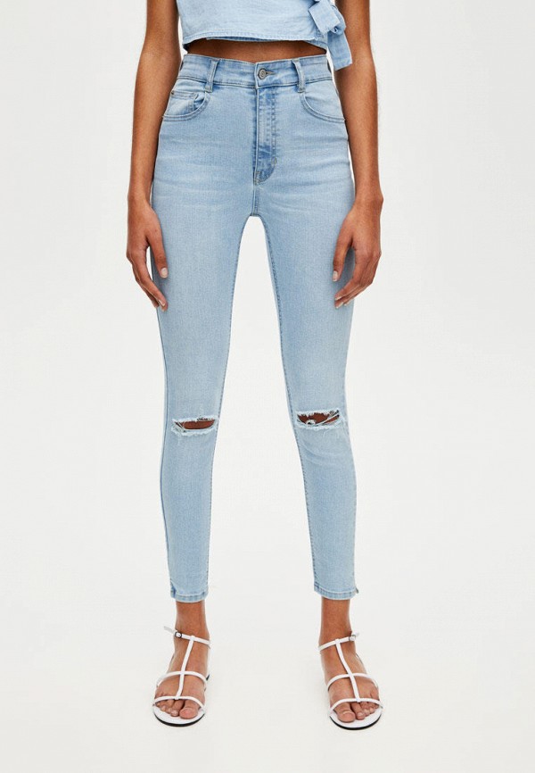 

Джинсы Pull&Bear, Синий, HIGH WAIST CAPRI