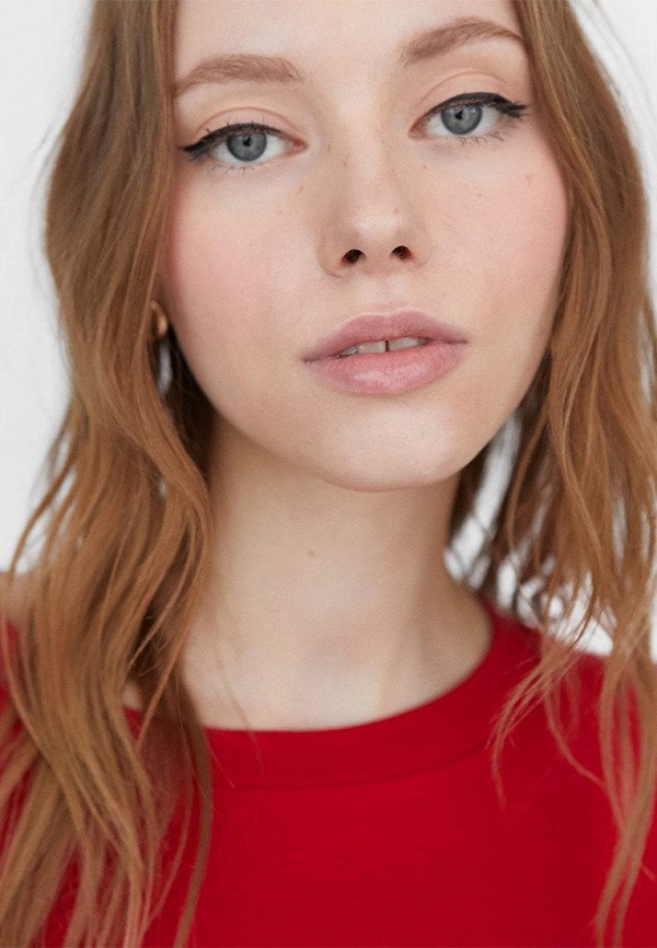 

Лонгслив Stradivarius, Красный