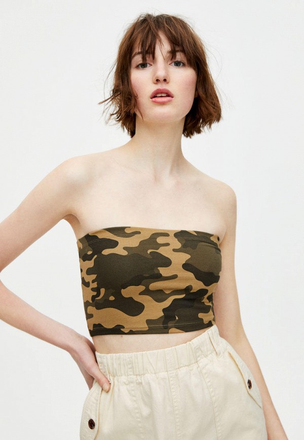 

Футболка Pull&Bear, Хаки