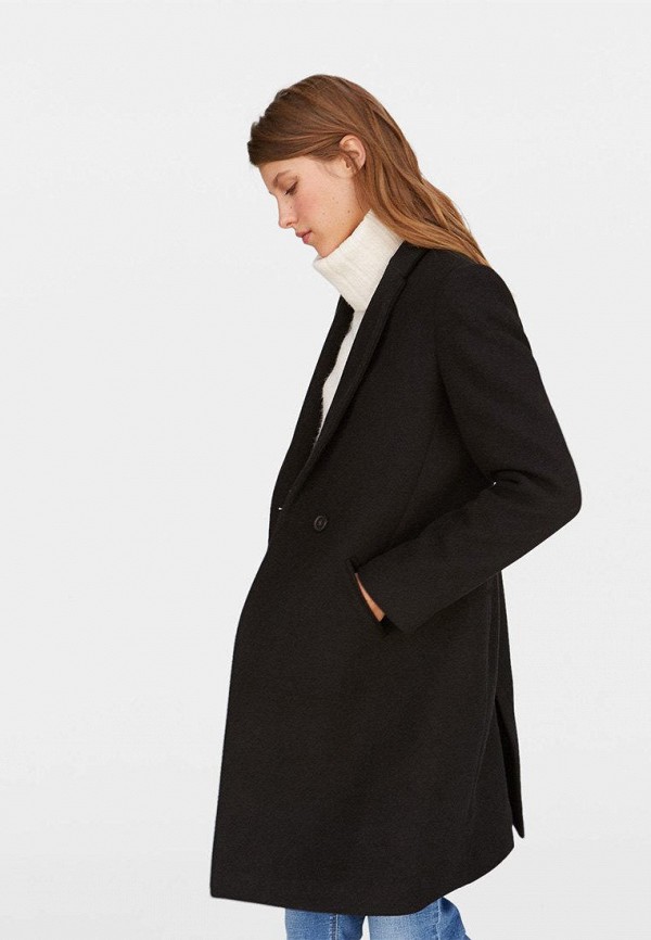 

Пальто Stradivarius, Черный
