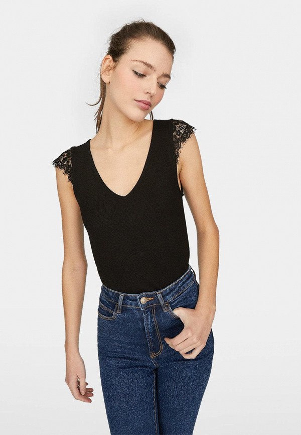 

Футболка Stradivarius, Черный