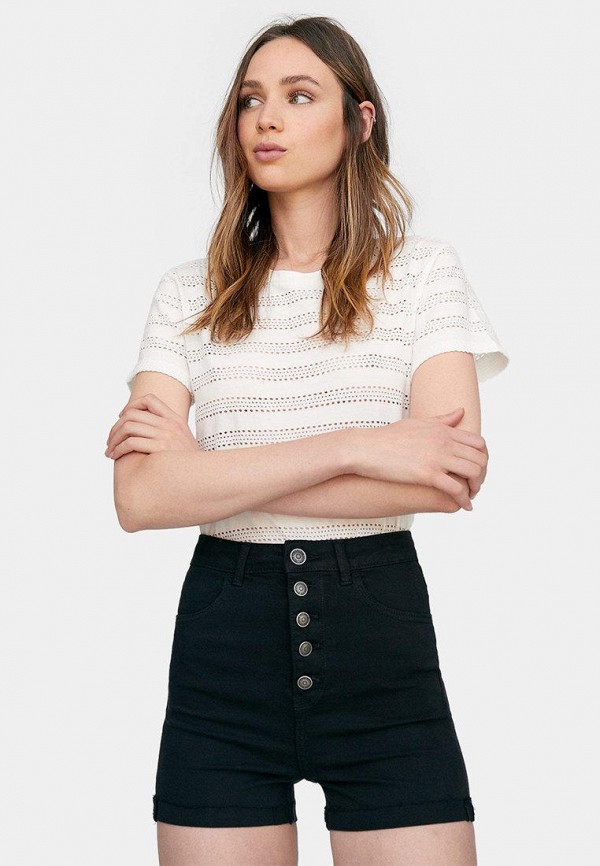 

Шорты джинсовые Stradivarius, Черный