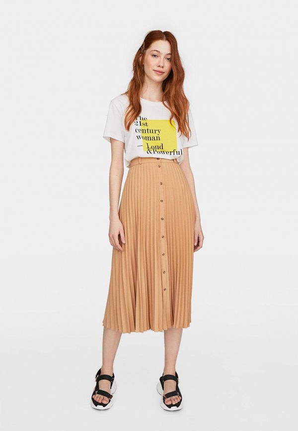

Юбка Stradivarius, Бежевый