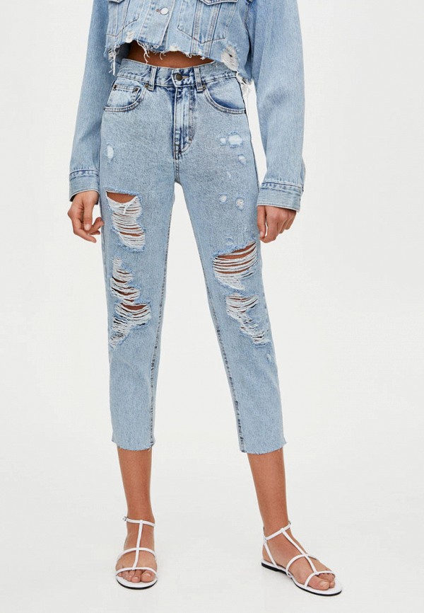 

Джинсы Pull&Bear, Голубой, MOM