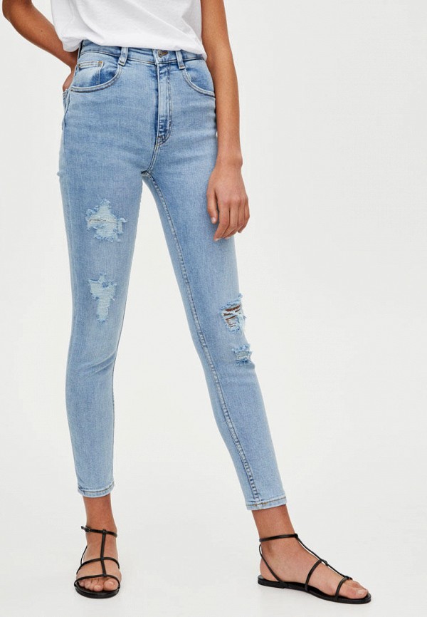 

Джинсы Pull&Bear, Голубой, Skinny High waist