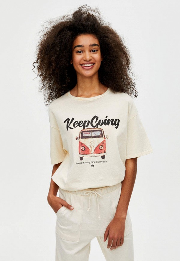 

Футболка Pull&Bear, Бежевый