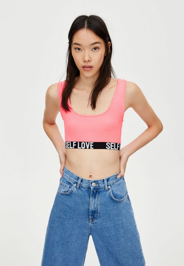 

Футболка Pull&Bear, Розовый