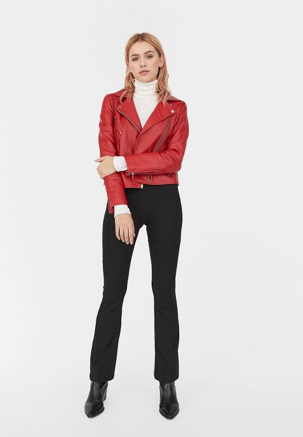 

Куртка кожаная Stradivarius, Красный