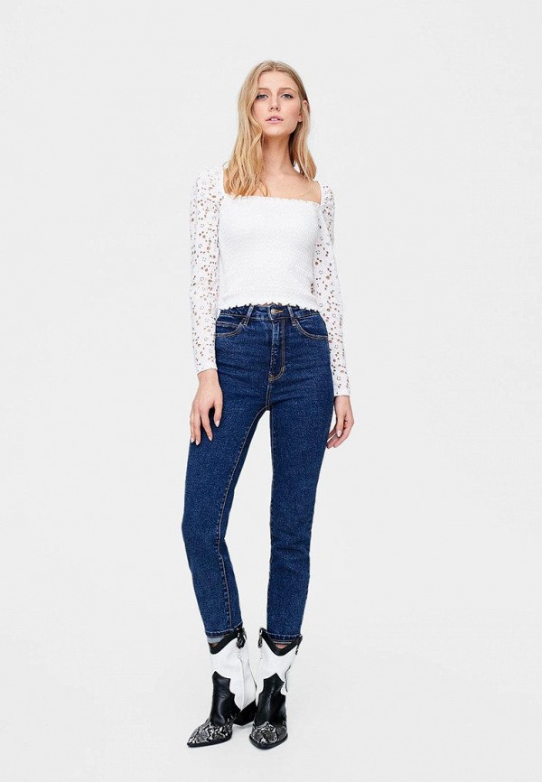 

Джинсы Stradivarius, Синий, MOM SLIM