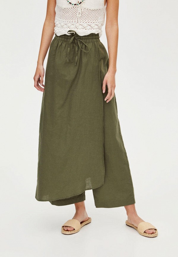 

Брюки Pull&Bear, Хаки, CULOTTE