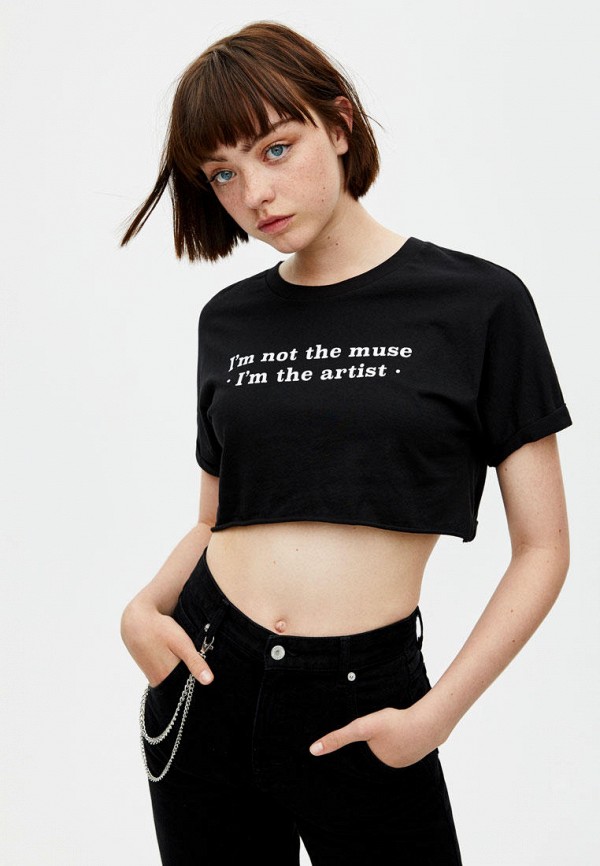 

Футболка Pull&Bear, Join Life, Черный