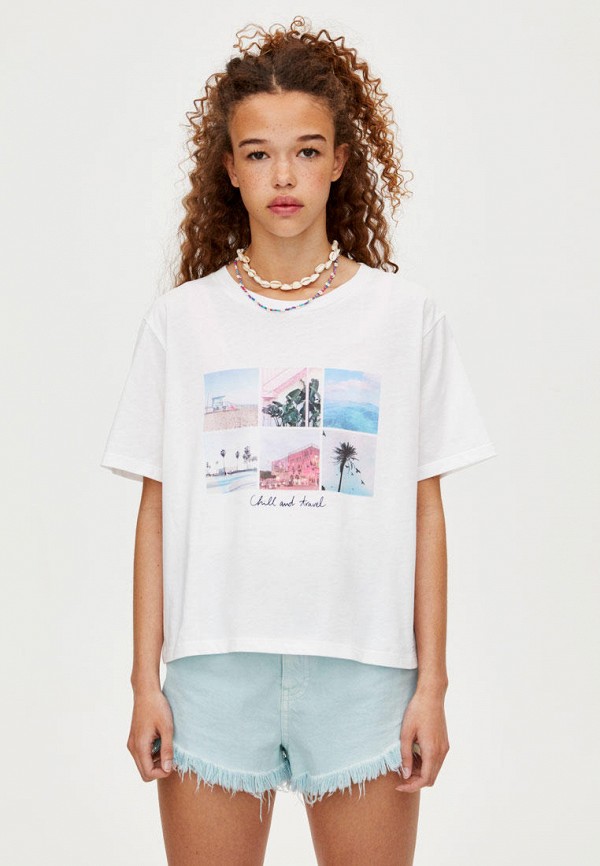 

Футболка Pull&Bear, Белый