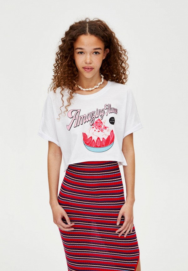 

Футболка Pull&Bear, Белый, Join Life