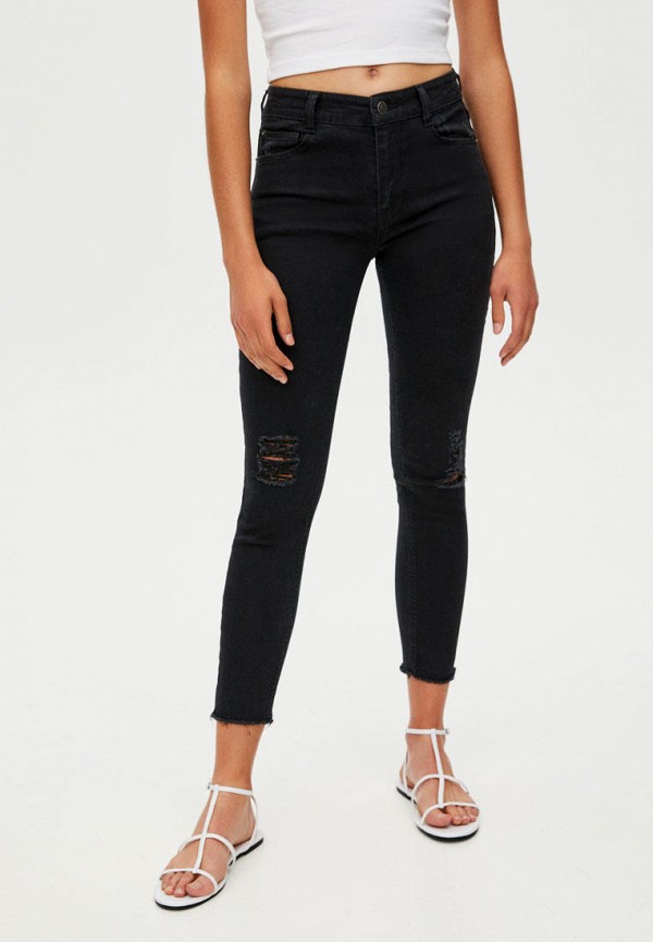 

Джинсы Pull&Bear, Черный, MEDIUM WAIST HIGH SKINNY