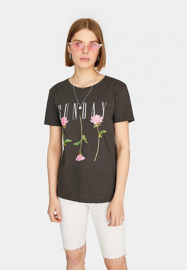 

Футболка Stradivarius, Серый