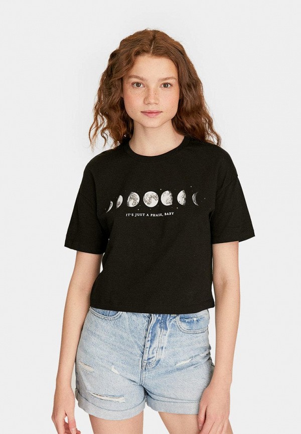 

Футболка Stradivarius, Черный